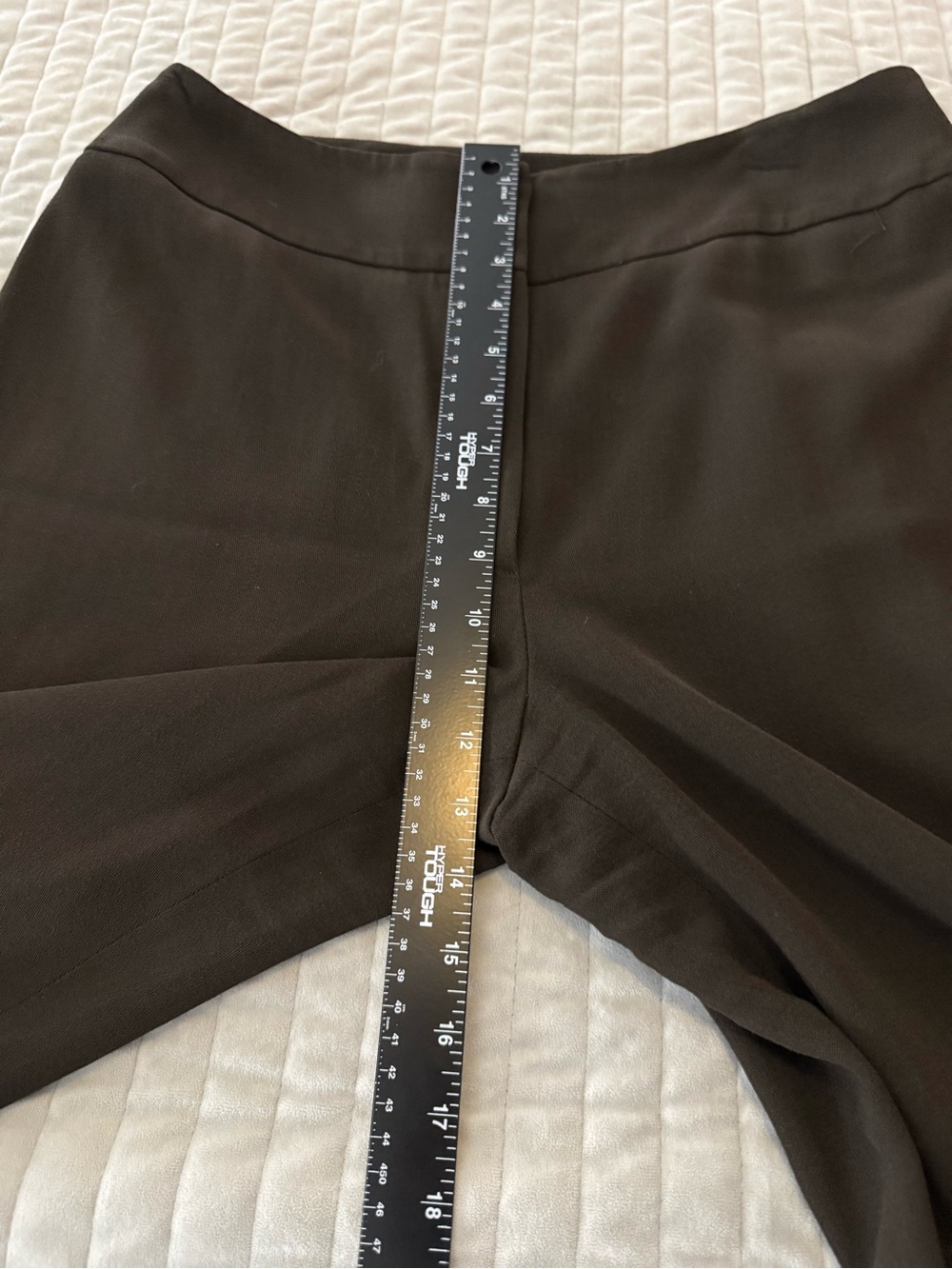Anne Klein New York Brown Virgin Wool Blend Wide Leg Pants - Size 14 - Picture 5 of 10